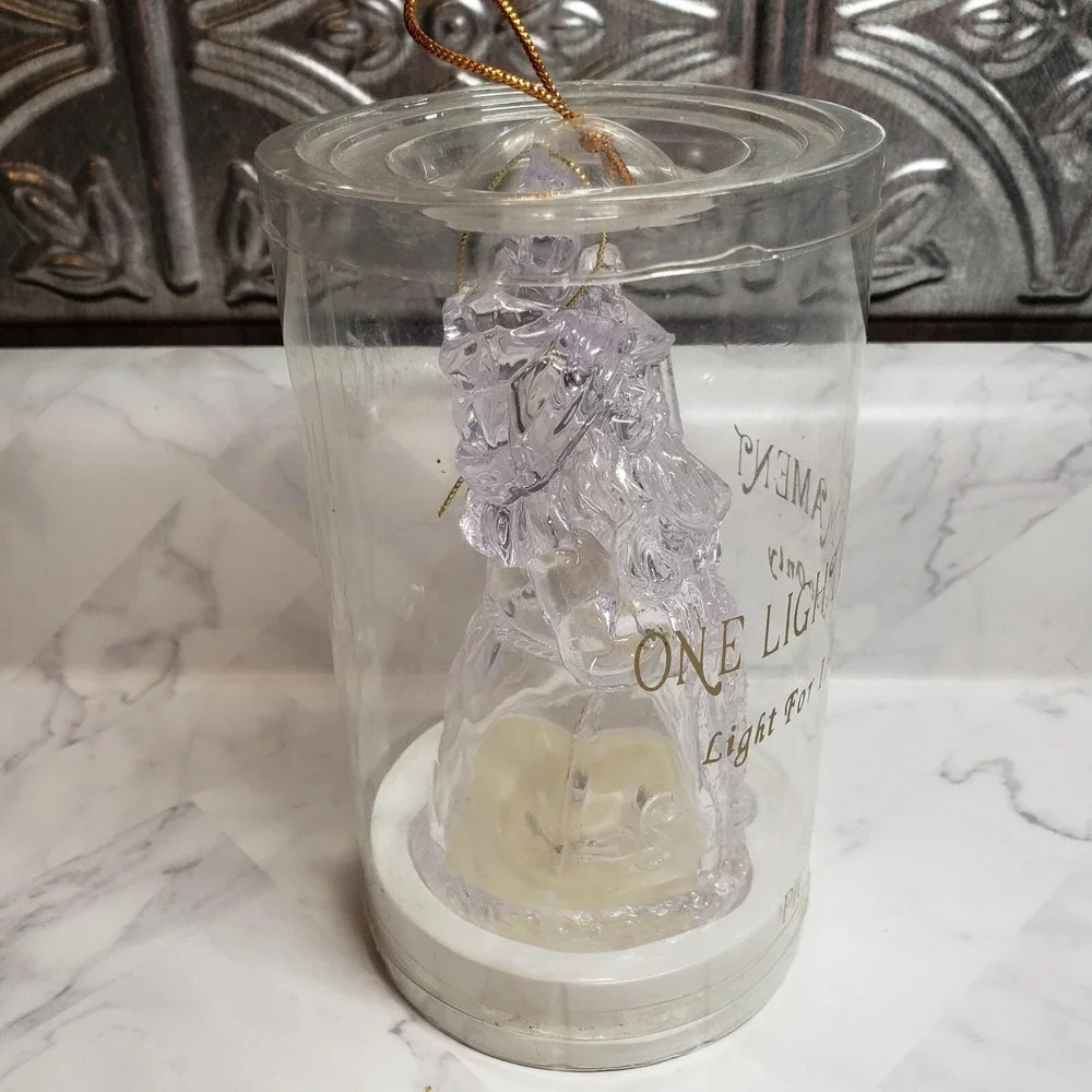 Vintage SANTA CLAUS‎ Light Up Ornament Clear 5